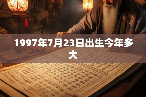 1997年7月23日出生今年多大