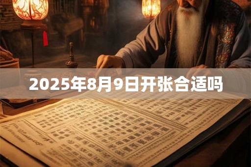 2025年8月9日开张合适吗