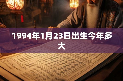 1994年1月23日出生今年多大