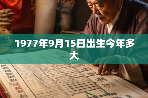 1977年9月15日出生今年多大