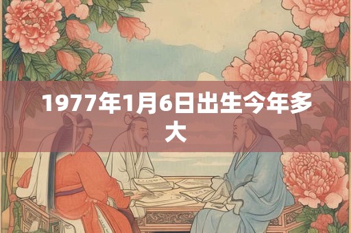 1977年1月6日出生今年多大