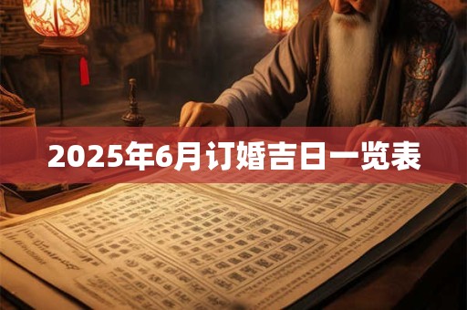 2025年6月订婚吉日一览表