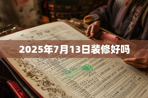 2026年7月13日装修好吗