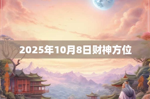 2025年10月8日财神方位