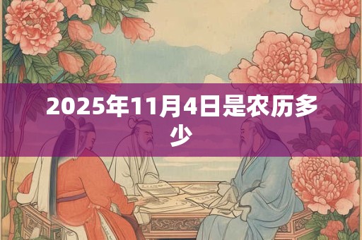 2025年11月4日是农历多少