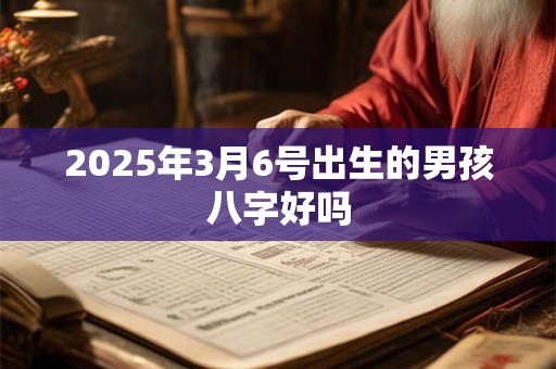 2025年3月6号出生的男孩八字好吗