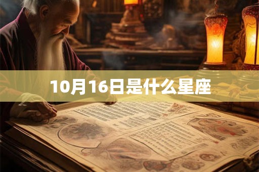 10月16日是什么星座