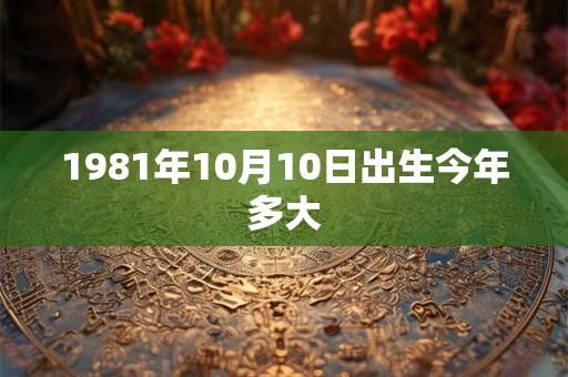 1981年10月10日出生今年多大