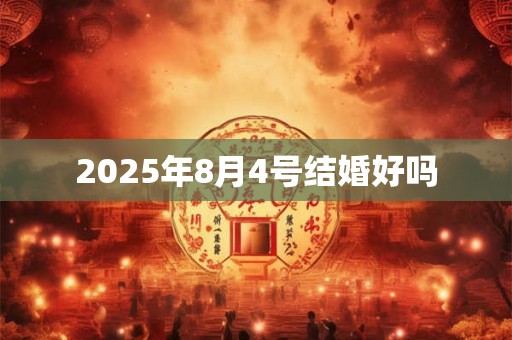 2025年8月4号结婚好吗