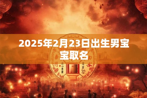 2025年2月23日出生男宝宝取名