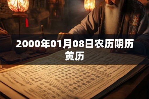 2000年01月08日农历阴历黄历