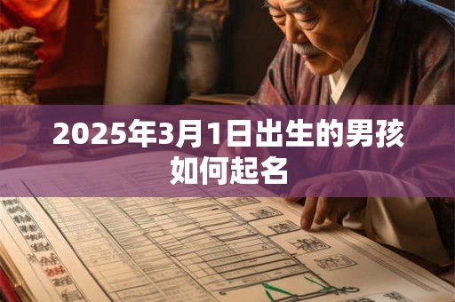 2025年3月1日出生的男孩如何起名