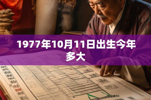 1977年10月11日出生今年多大