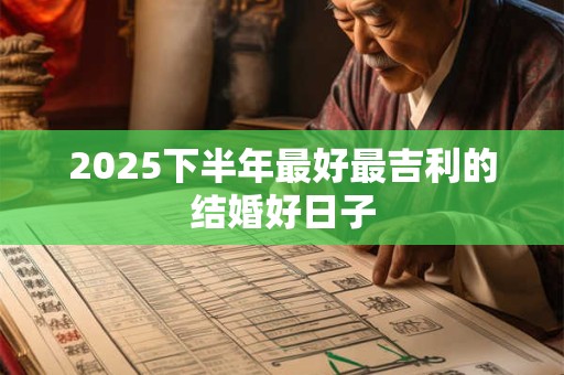 2025下半年最好最吉利的结婚好日子