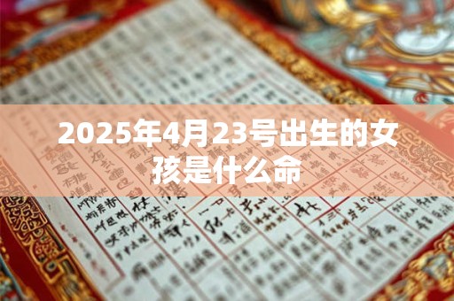 2025年4月23号出生的女孩是什么命