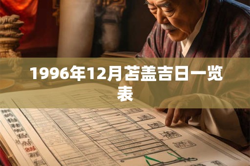 1996年12月苫盖吉日一览表