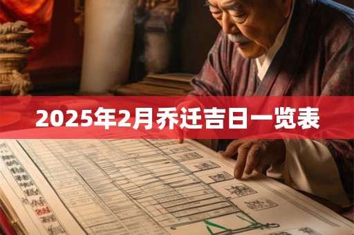2025年2月乔迁吉日一览表
