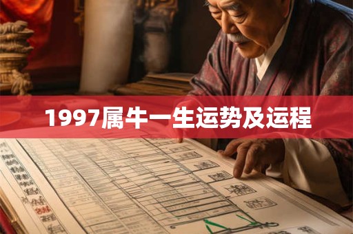 1997属牛一生运势及运程