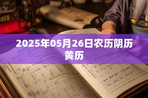 2025年05月26日农历阴历黄历