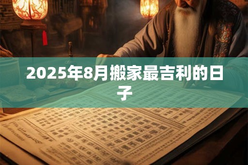 2025年8月搬家最吉利的日子