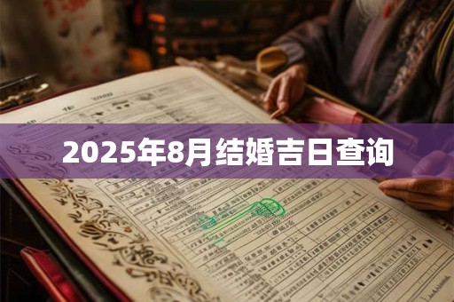2025年8月结婚吉日查询
