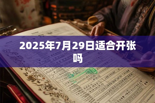 2025年7月29日适合开张吗