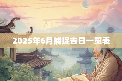 2025年6月捕捉吉日一览表
