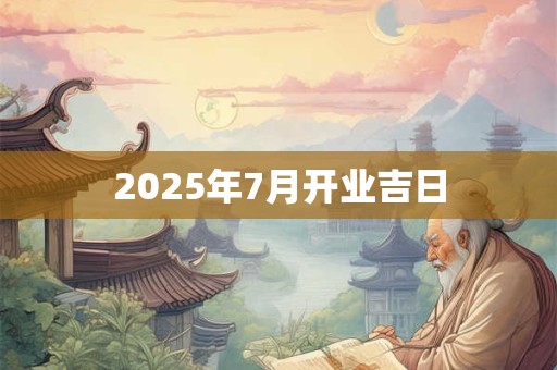 2025年7月开业吉日