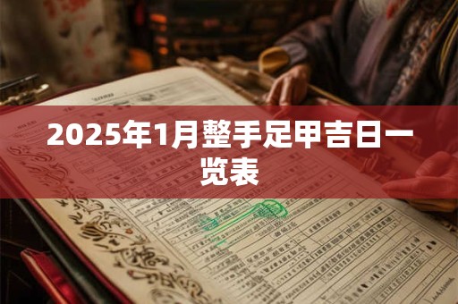 2025年1月整手足甲吉日一览表