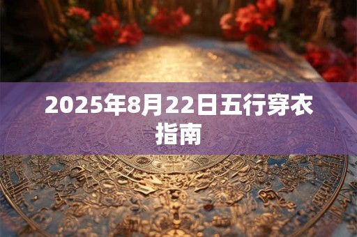 2025年8月22日五行穿衣指南