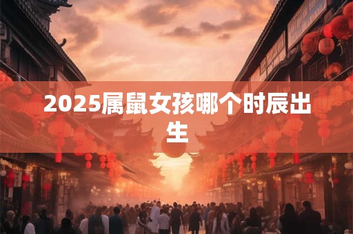 2025属鼠女孩哪个时辰出生