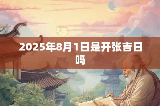 2025年8月1日是开张吉日吗
