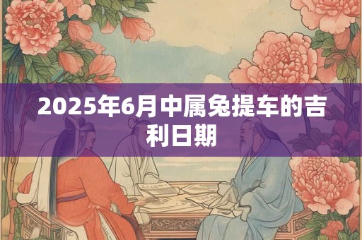 2025年6月中属兔提车的吉利日期