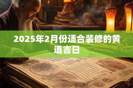 2025年2月份适合装修的黄道吉日