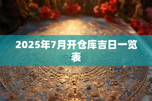 2025年7月开仓库吉日一览表