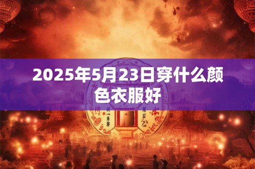 2025年5月23日穿什么颜色衣服好