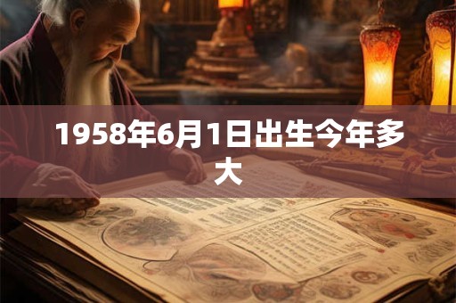 1958年6月1日出生今年多大