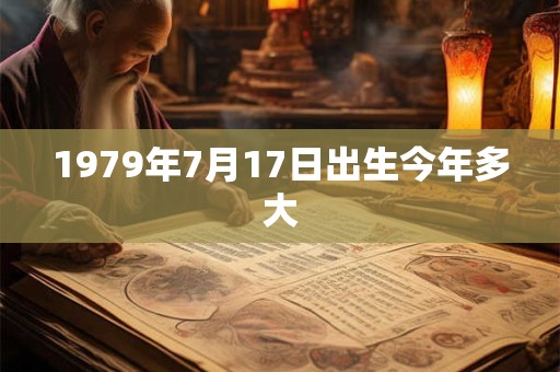 1979年7月17日出生今年多大