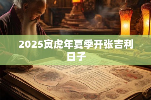 2025寅虎年夏季开张吉利日子