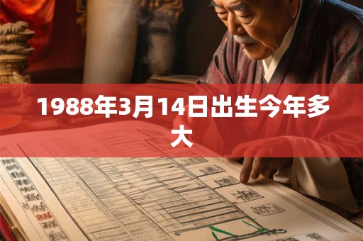 1988年3月14日出生今年多大