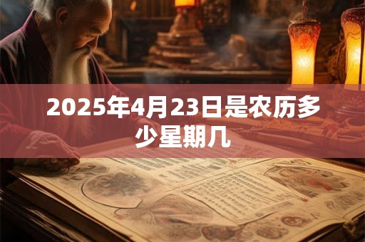 2025年4月23日是农历多少星期几