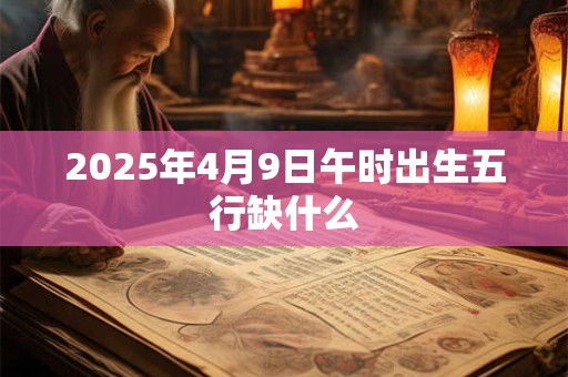 2025年4月9日午时出生五行缺什么
