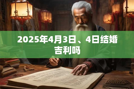 2025年4月3日、4日结婚吉利吗