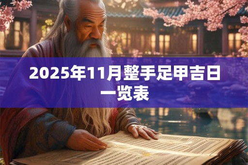 2025年11月整手足甲吉日一览表
