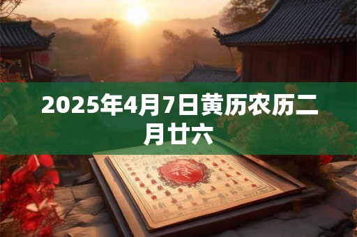 2025年4月7日黄历农历二月廿六