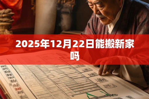 2025年12月22日能搬新家吗