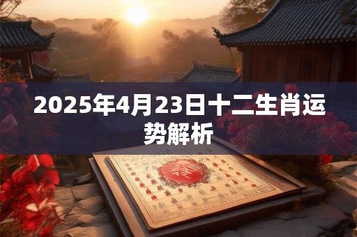 2025年4月23日十二生肖运势解析