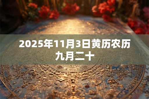 2025年11月3日黄历农历九月二十