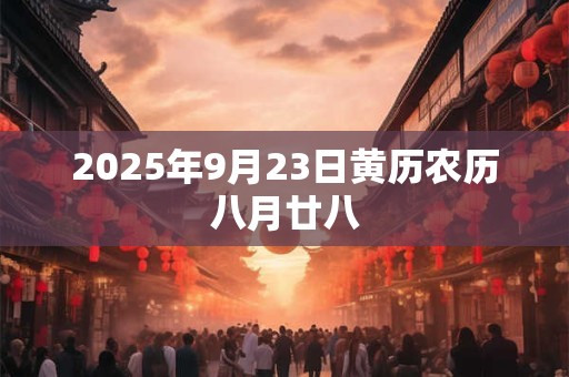 2026年9月23日黄历农历八月廿八