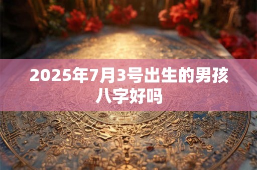 2025年7月3号出生的男孩八字好吗